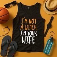 Spooky Halloween Couple Costume Witchy Love Tank Top thumb 4