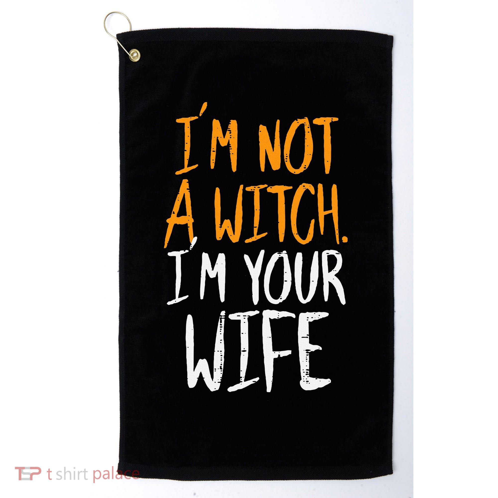 Spooky Halloween Couple Costume Witchy Love Golf Towel