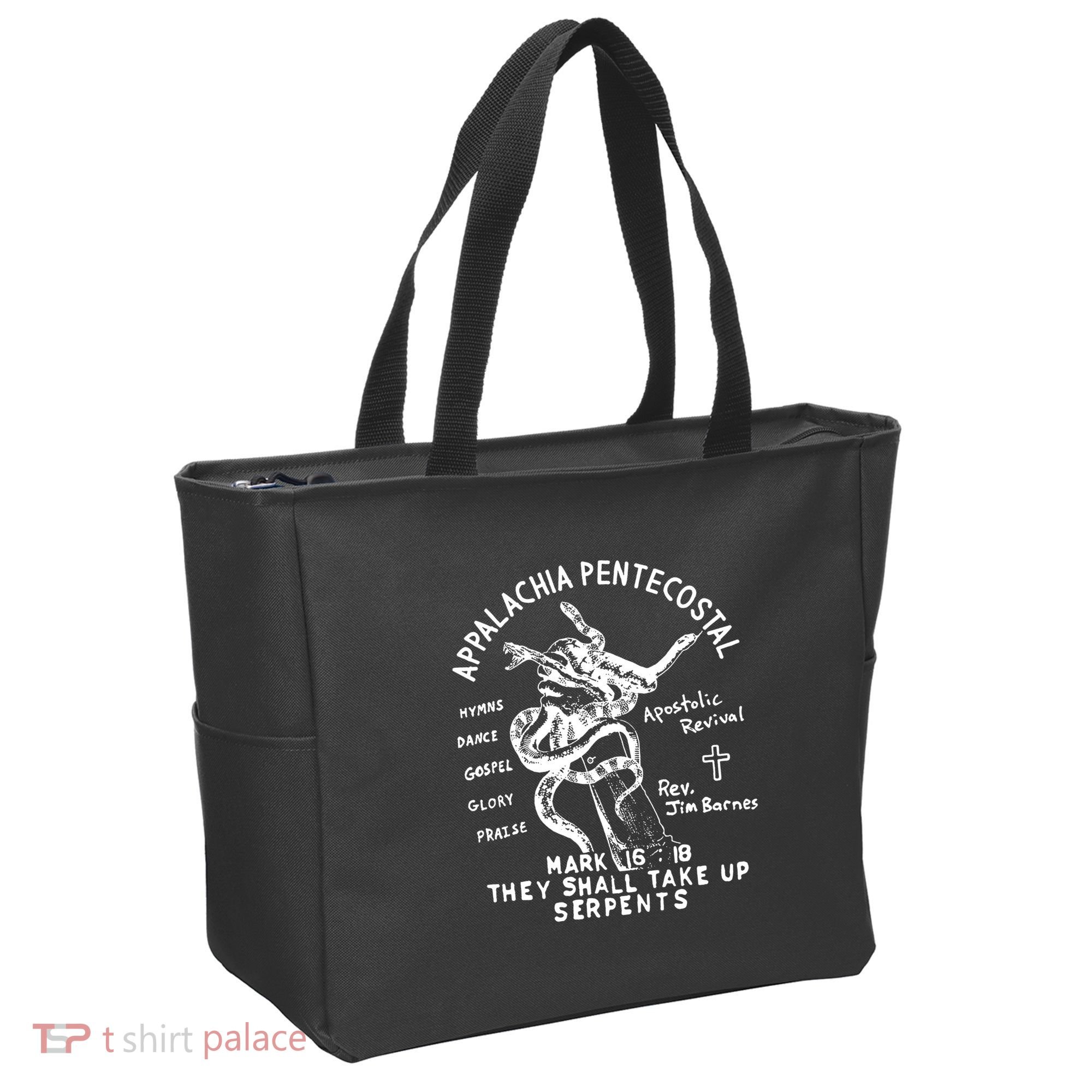 Snake Handling Church Appalachia Pentecostal Tote Bag