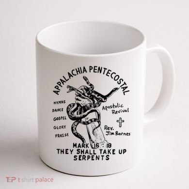 Snake Handling Church Appalachia Pentecostal Coffee Mug back