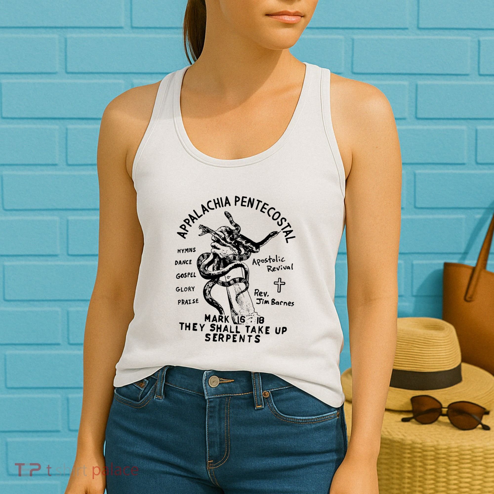 Snake Handling Church Appalachia Pentecostal Women's Tank Top