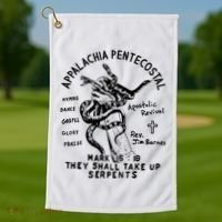 Snake Handling Church Appalachia Pentecostal Golf Towel thumb 1