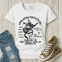 Snake Handling Church Appalachia Pentecostal Women's T-Shirt thumb 3