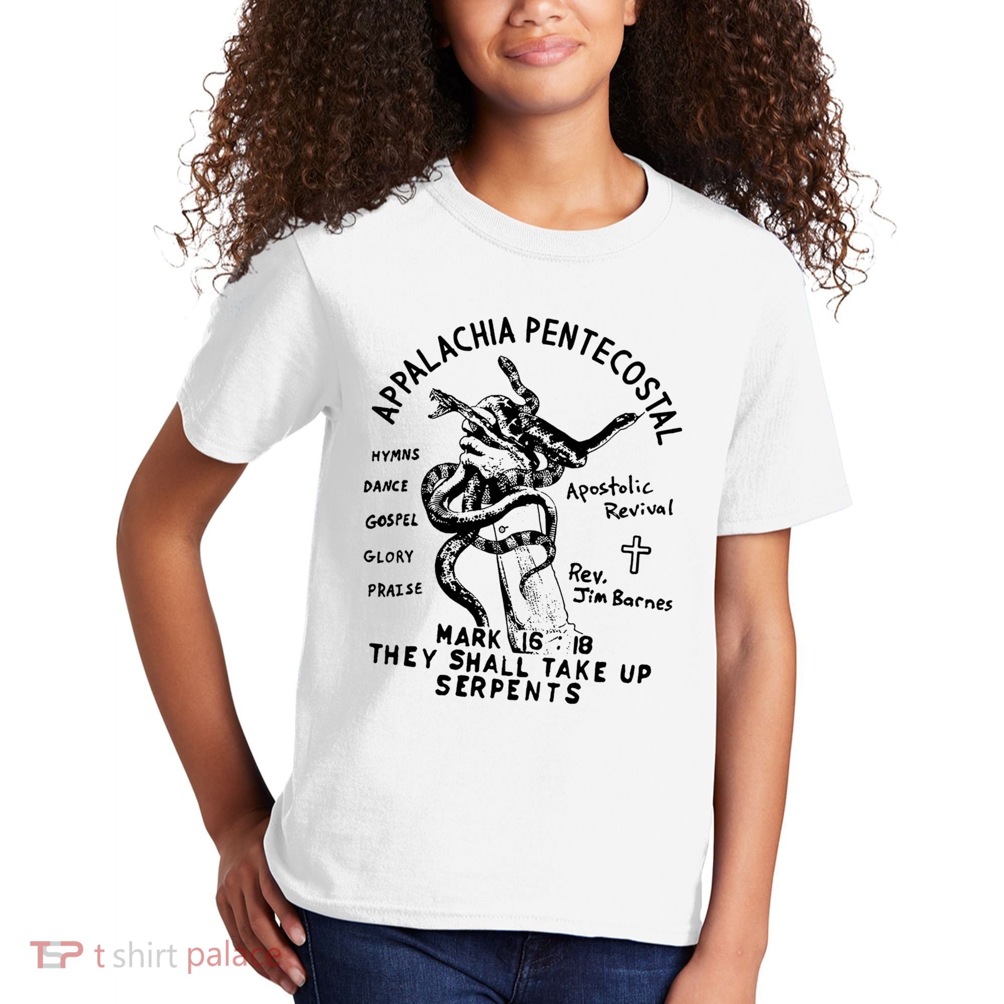 Snake Handling Church Appalachia Pentecostal Kids T-Shirt
