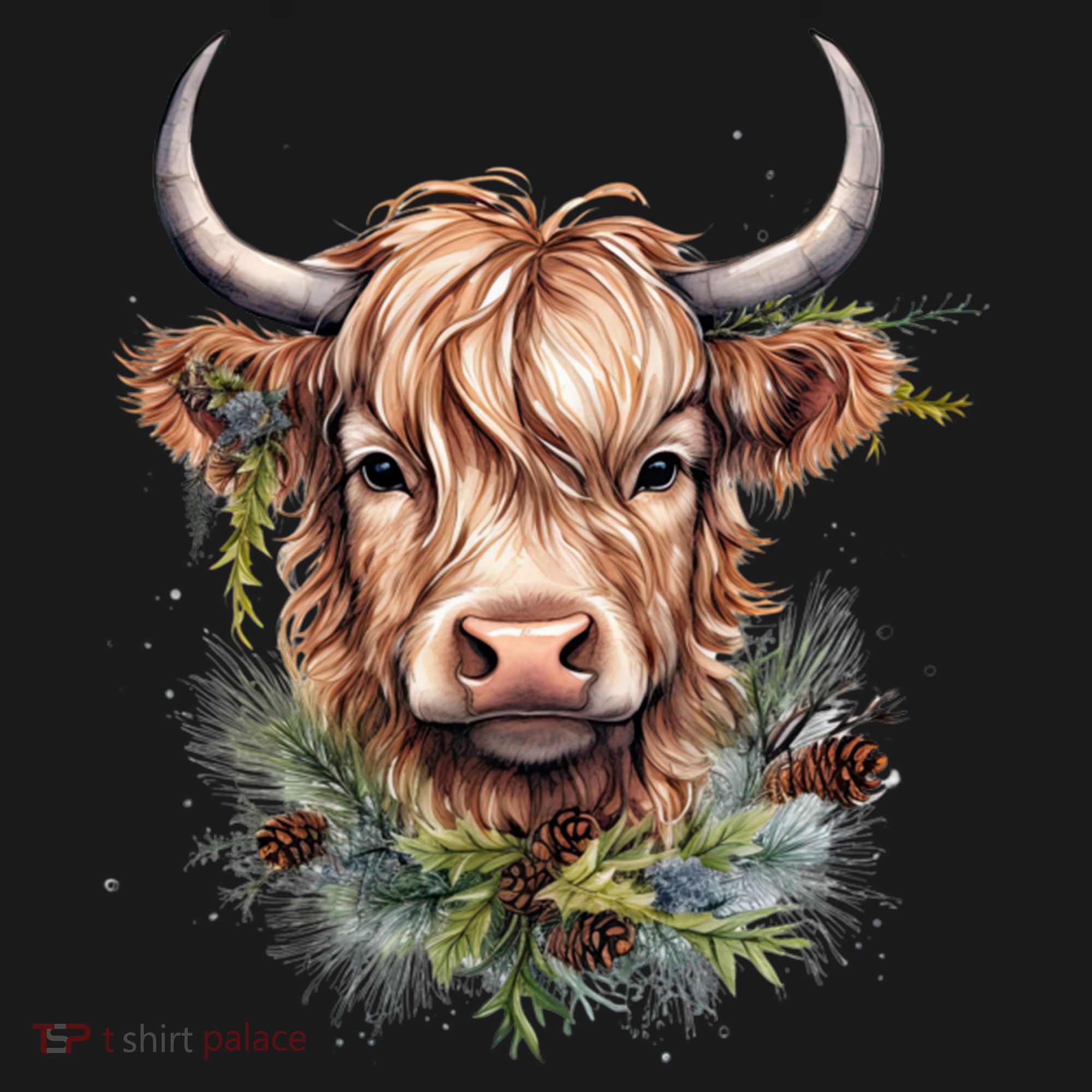 Scottish Highland Cow Cattle Hairy Cow Christmas Funny Gift Doggie Tank