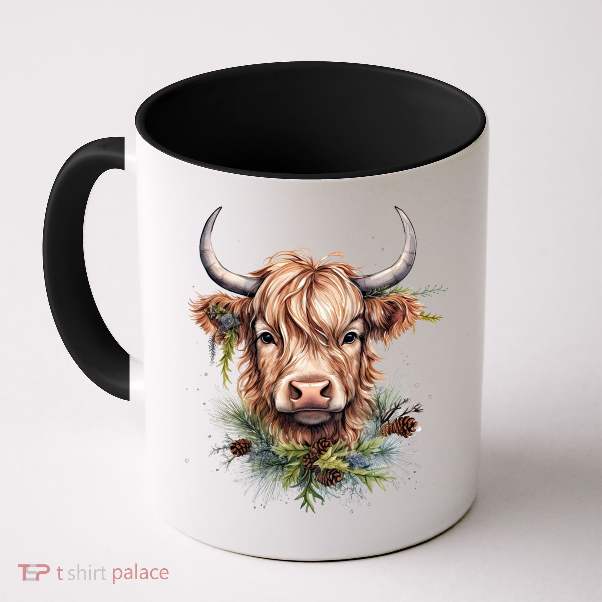 Scottish Highland Cow Cattle Hairy Cow Christmas Funny Gift Coffee Mug