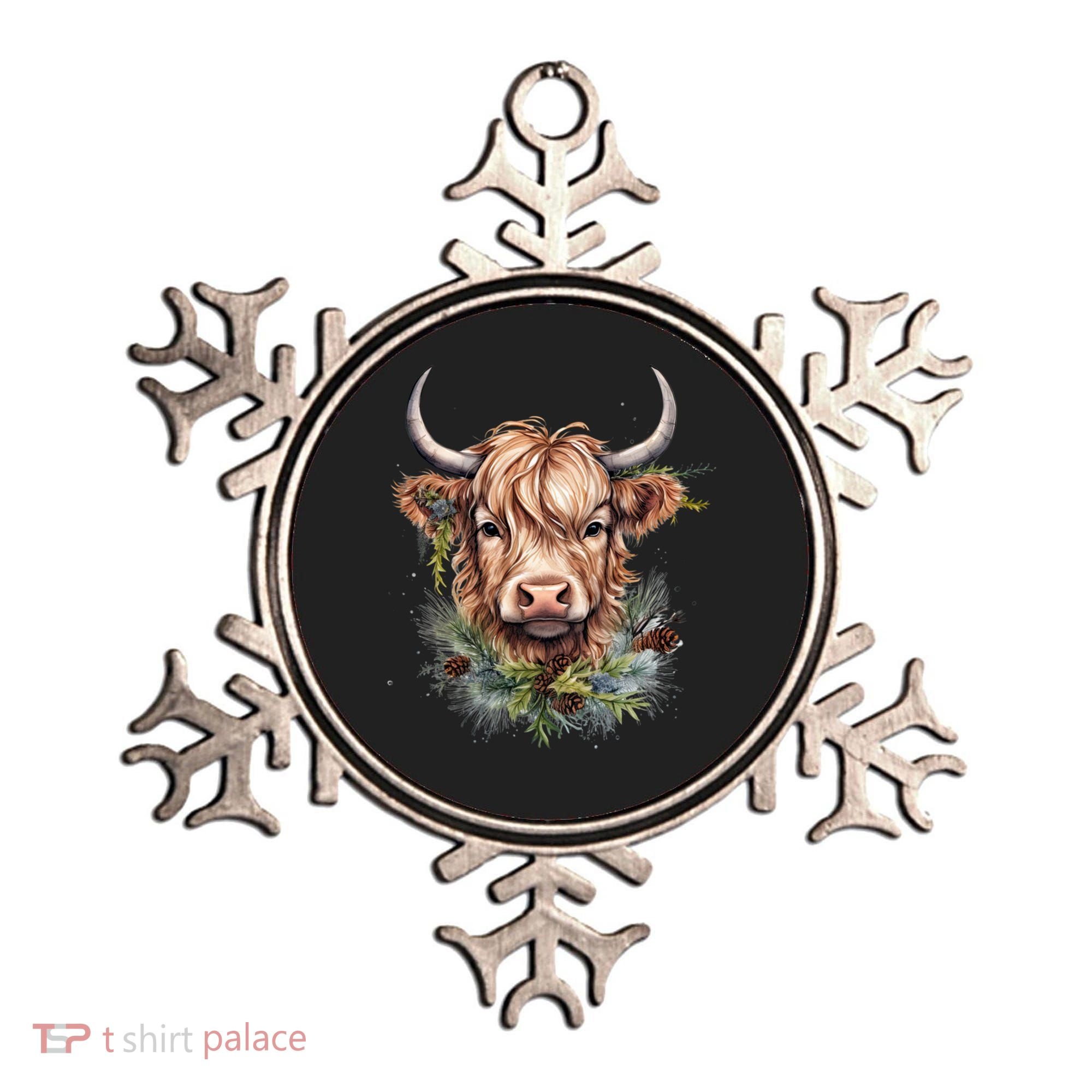 Scottish Highland Cow Cattle Hairy Cow Christmas Funny Gift Ornament