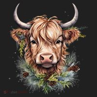 Scottish Highland Cow Cattle Hairy Cow Christmas Funny Gift Hat thumb 2