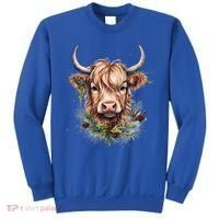 Scottish Highland Cow Cattle Hairy Cow Christmas Funny Gift Sweatshirt thumb 0