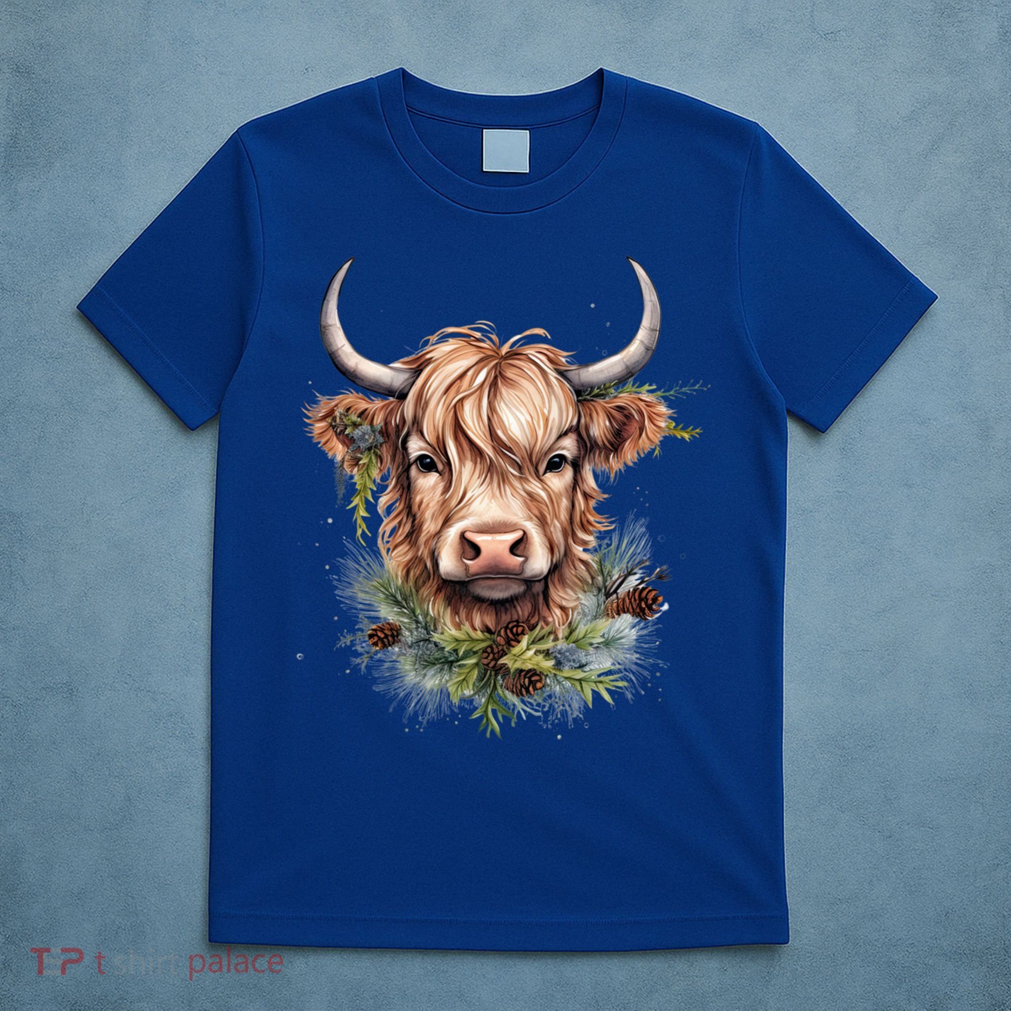 Scottish Highland Cow Cattle Hairy Cow Christmas Funny Gift T-Shirt