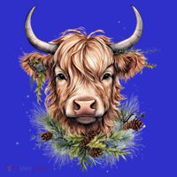 Scottish Highland Cow Cattle Hairy Cow Christmas Funny Gift T-Shirt thumb 7