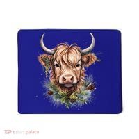 Scottish Highland Cow Cattle Hairy Cow Christmas Funny Gift Mousepad thumb 0