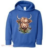 Scottish Highland Cow Cattle Hairy Cow Christmas Funny Gift Toddler Hoodie thumb 0
