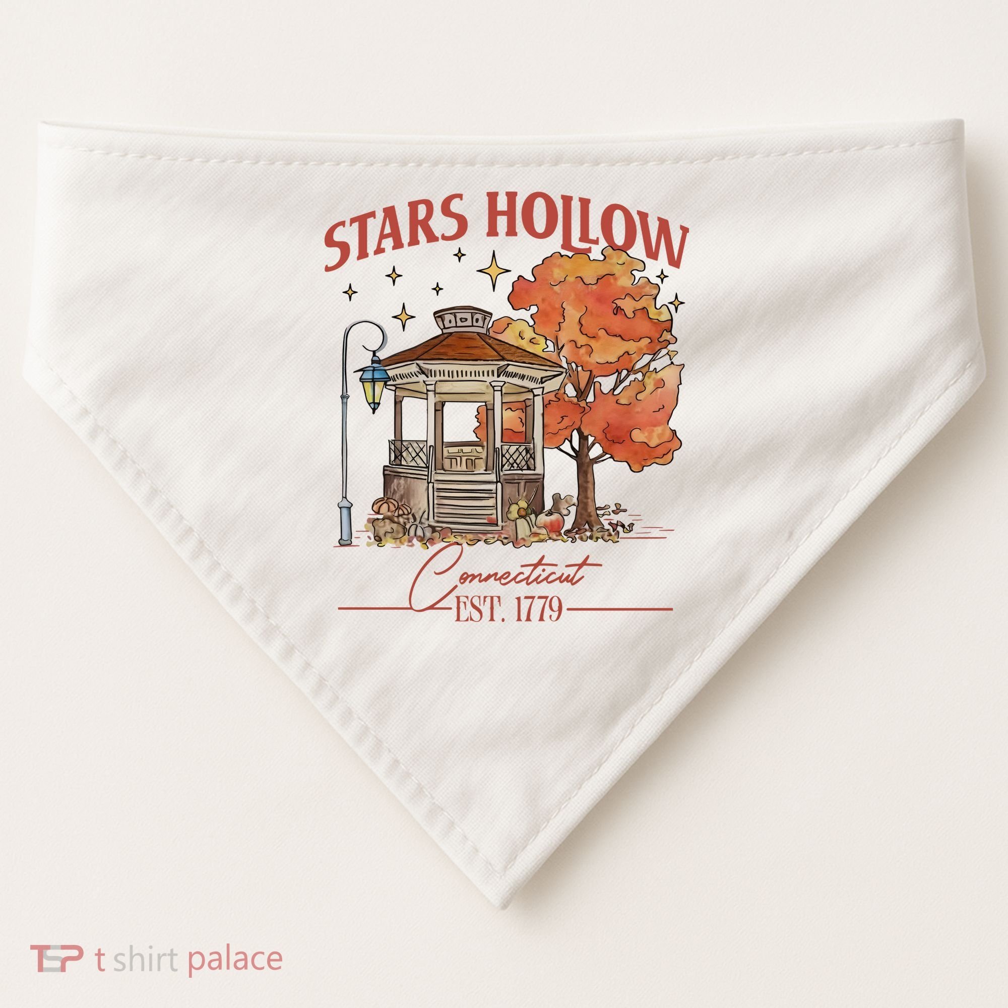 Stars Hollow Connecticut Est 1779 USA-Made Doggie Bandana
