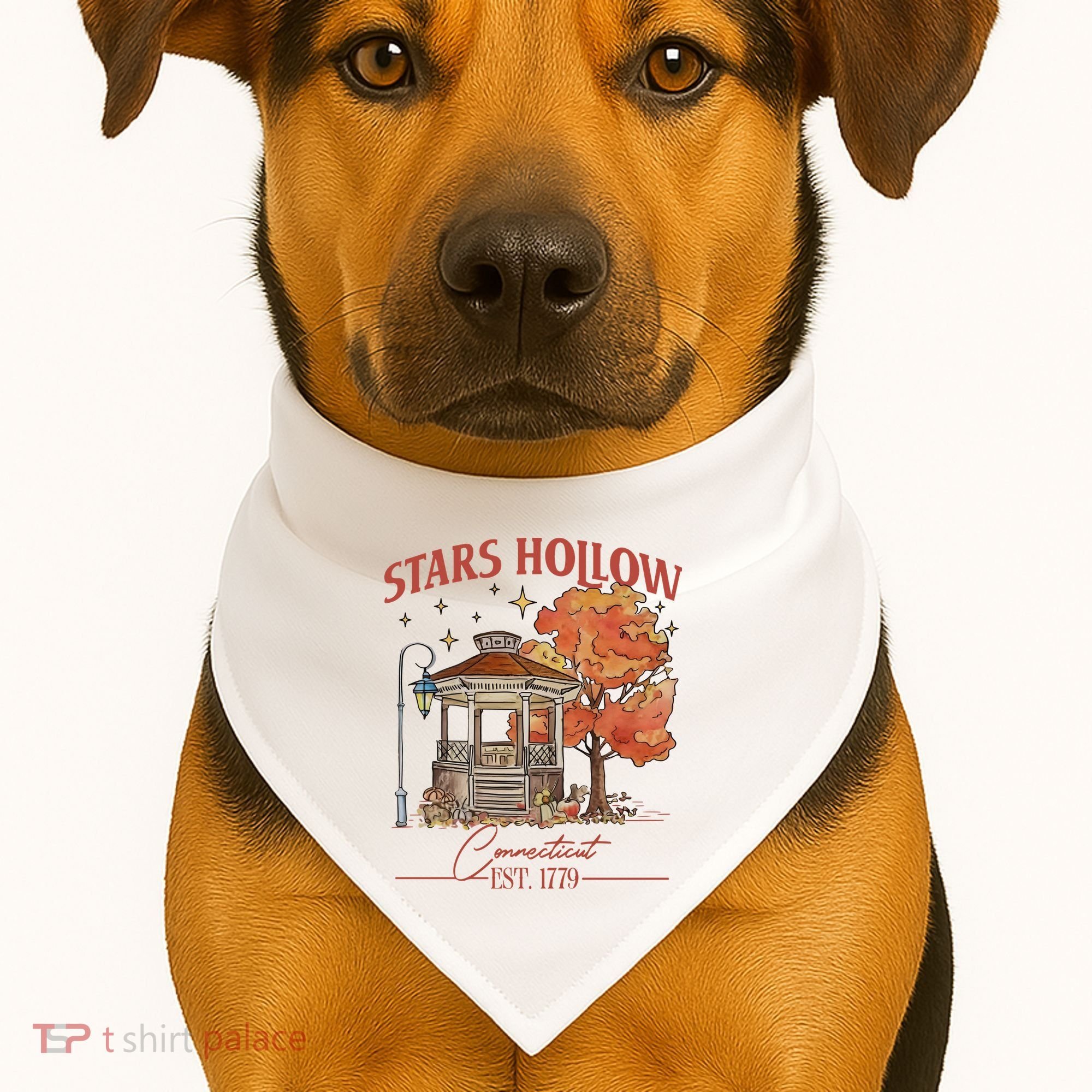 Stars Hollow Connecticut Est 1779 USA-Made Doggie Bandana