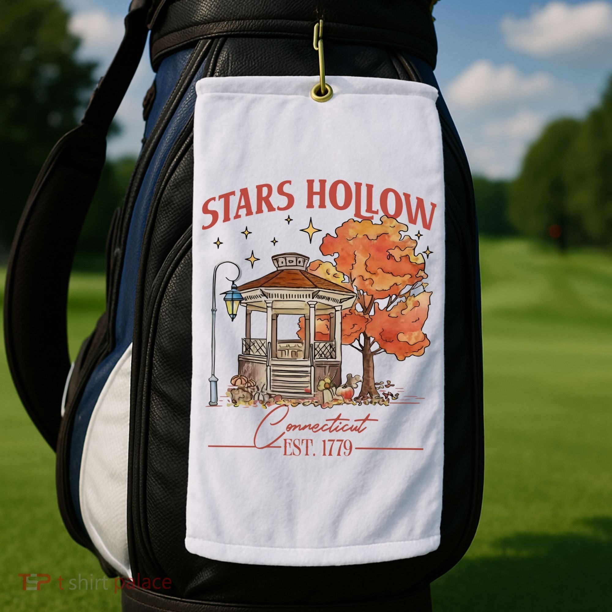 Stars Hollow Connecticut Est 1779 Golf Towel