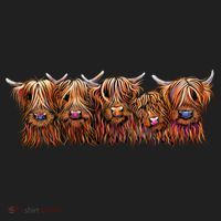 Scottish Highland Cows  The Happy Bunch Of Coos  Cute Gift Women's Sweatshirt thumb 2