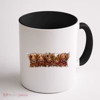 Scottish Highland Cows  The Happy Bunch Of Coos  Cute Gift Coffee Mug thumb 1