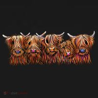 Scottish Highland Cows  The Happy Bunch Of Coos  Cute Gift Women's Hoodie thumb 2