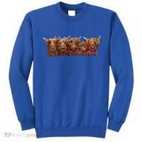 Scottish Highland Cows  The Happy Bunch Of Coos  Cute Gift Sweatshirt thumb 0