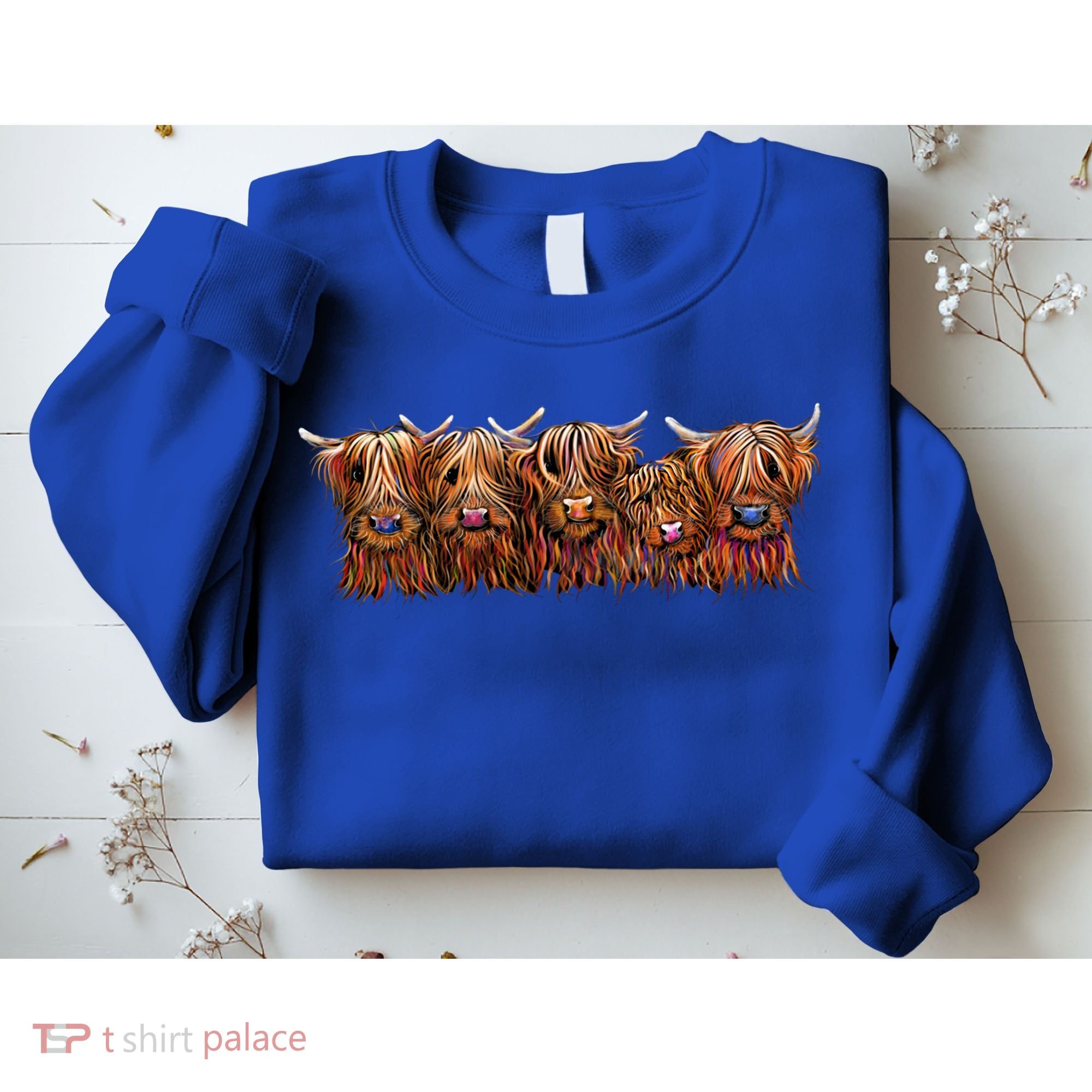 Scottish Highland Cows  The Happy Bunch Of Coos  Cute Gift Sweatshirt