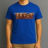 Scottish Highland Cows  The Happy Bunch Of Coos  Cute Gift T-Shirt thumb 3