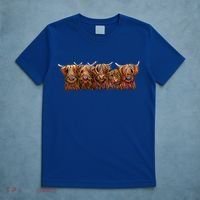 Scottish Highland Cows  The Happy Bunch Of Coos  Cute Gift T-Shirt thumb 5