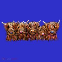 Scottish Highland Cows  The Happy Bunch Of Coos  Cute Gift Polo thumb 2