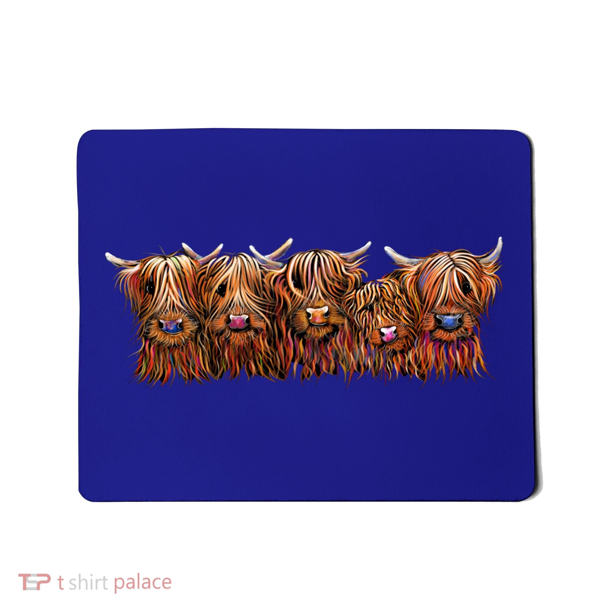 Scottish Highland Cows  The Happy Bunch Of Coos  Cute Gift Mousepad