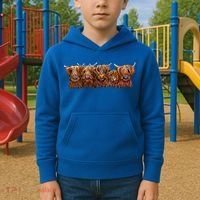 Scottish Highland Cows  The Happy Bunch Of Coos  Cute Gift Kids Hoodie thumb 2