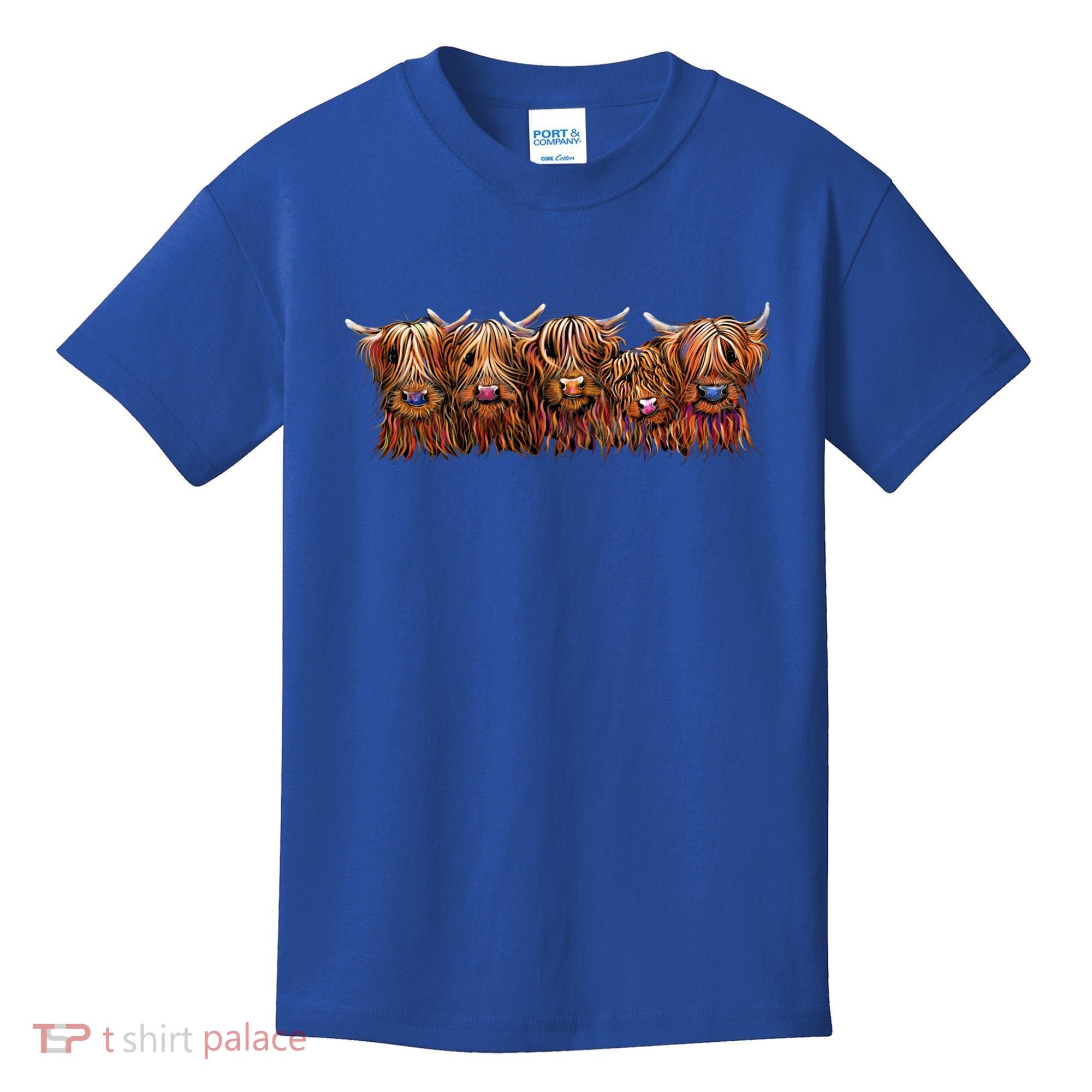 Scottish Highland Cows  The Happy Bunch Of Coos  Cute Gift Kids T-Shirt