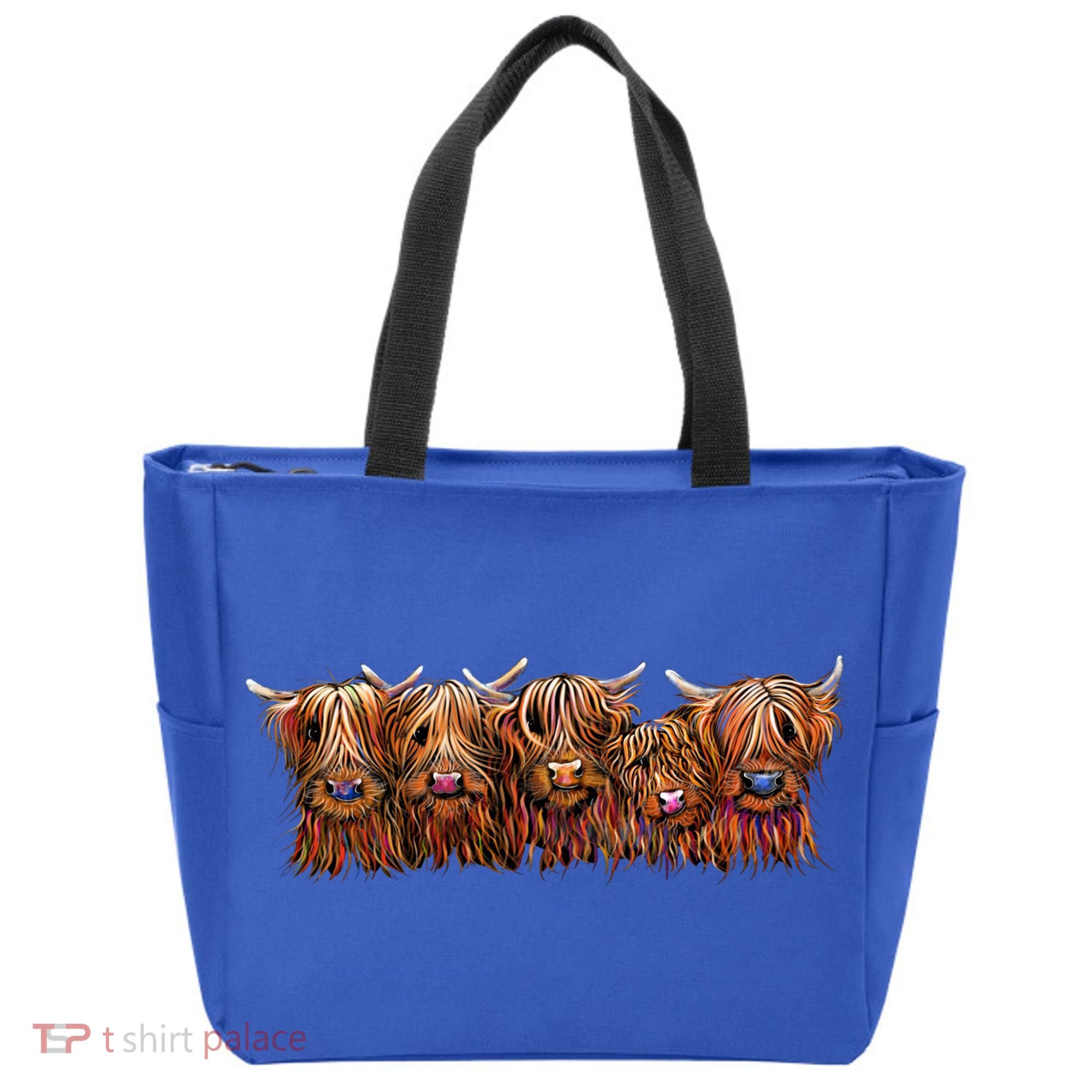 Scottish Highland Cows  The Happy Bunch Of Coos  Cute Gift Tote Bag