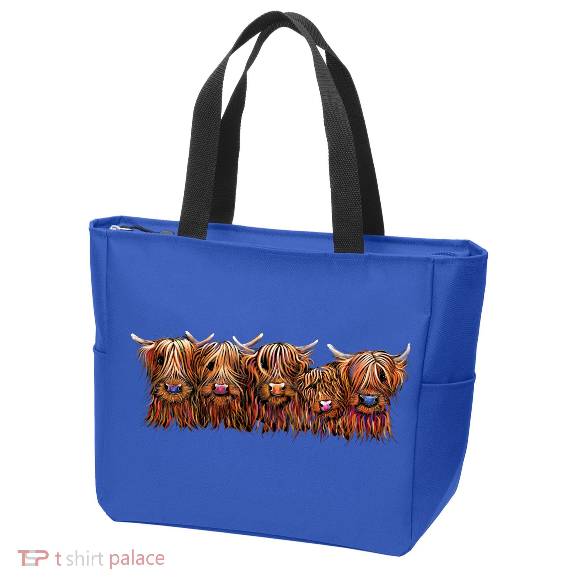 Scottish Highland Cows  The Happy Bunch Of Coos  Cute Gift Tote Bag