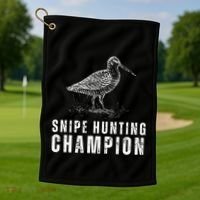 Snipe Hunting Champion Funny Hunting Golf Towel thumb 1