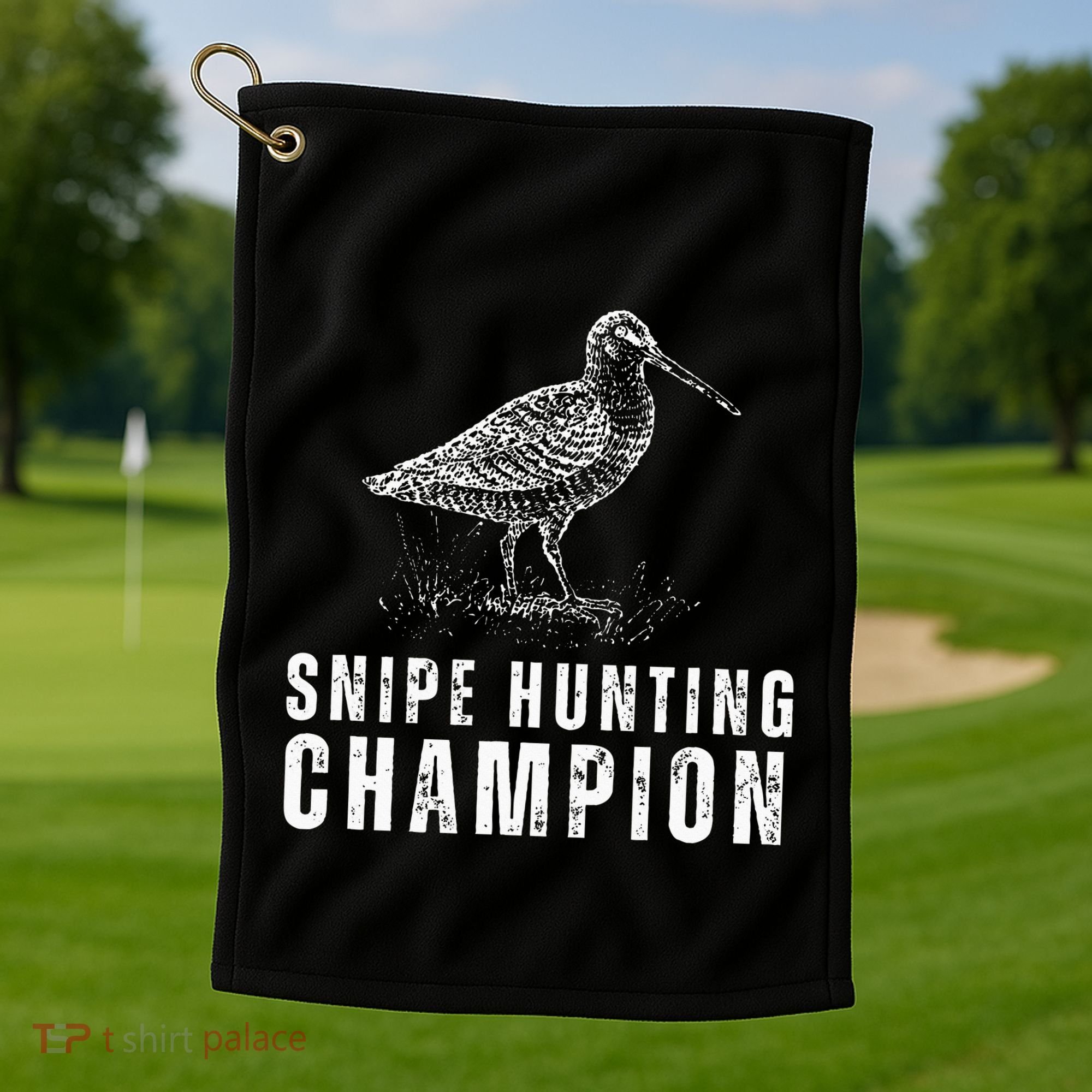Snipe Hunting Champion Funny Hunting Golf Towel