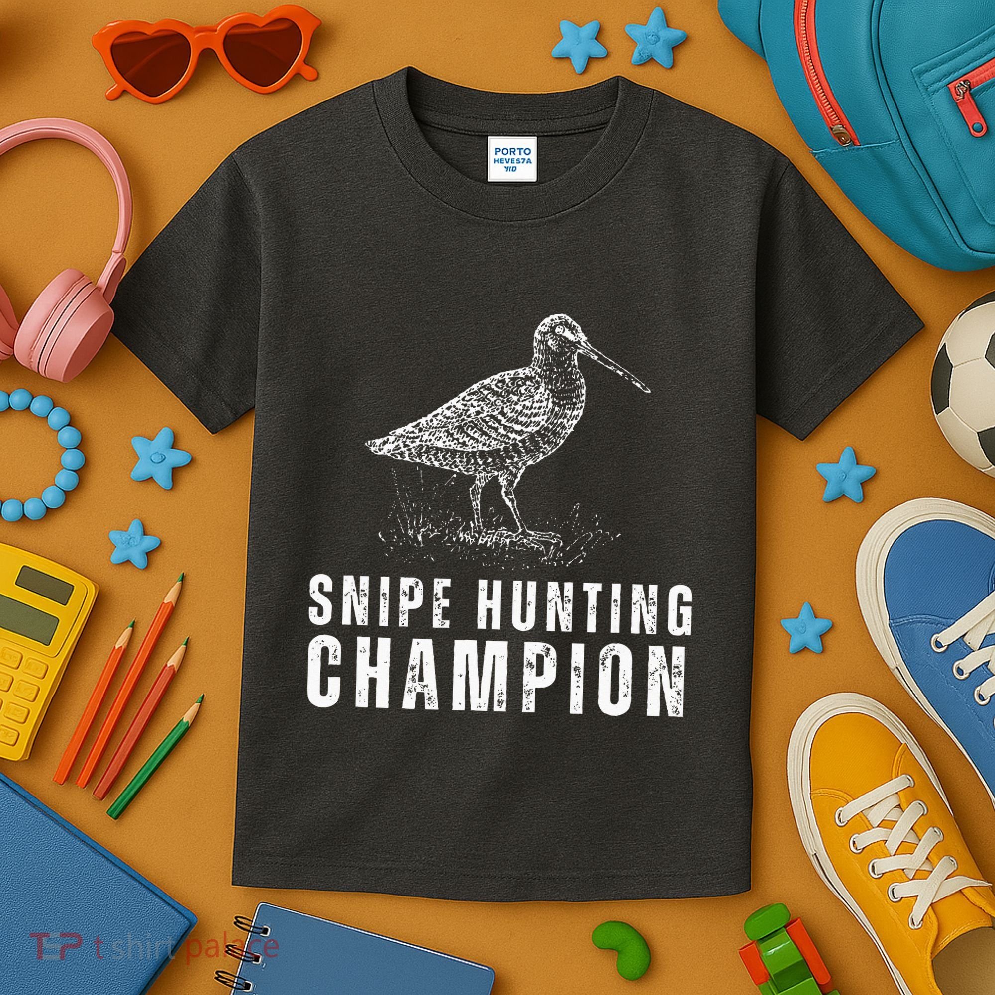 Snipe Hunting Champion Funny Hunting Kids T-Shirt