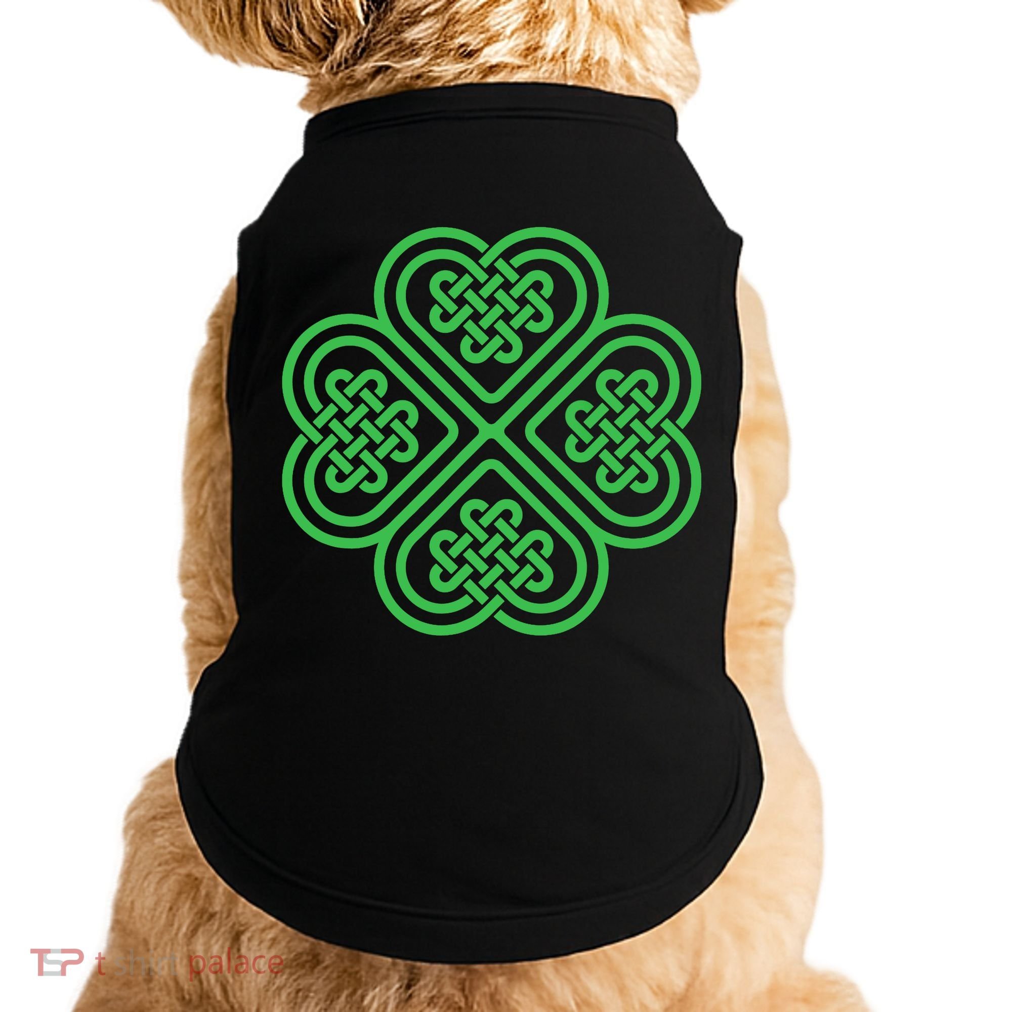Shamrock Heart Celtic Knot Irish St. Patricks Day Doggie Tank