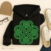 Shamrock Heart Celtic Knot Irish St. Patricks Day Hoodie thumb 4