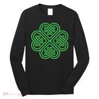 Shamrock Heart Celtic Knot Irish St. Patricks Day Long Sleeve Shirt thumb 0