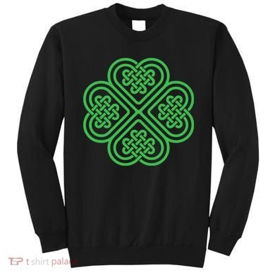 Shamrock Heart Celtic Knot Irish St. Patricks Day Sweatshirt
