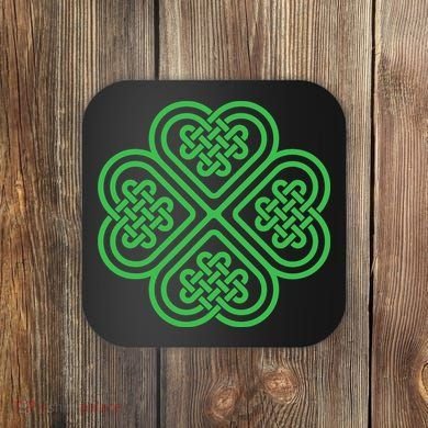 Shamrock Heart Celtic Knot Irish St. Patricks Day Coaster