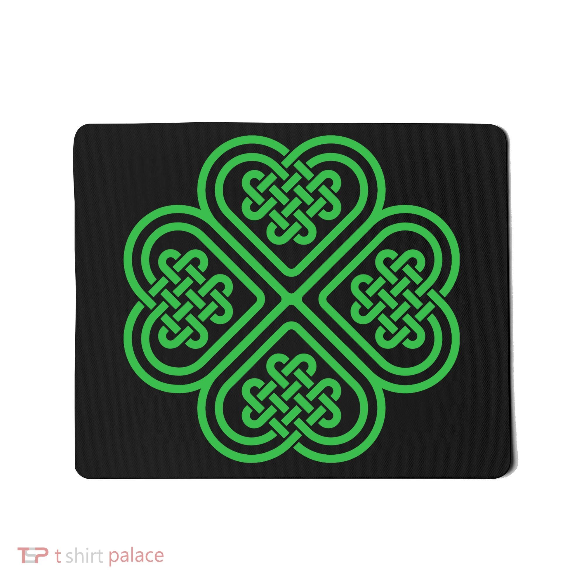 Shamrock Heart Celtic Knot Irish St. Patricks Day Mousepad
