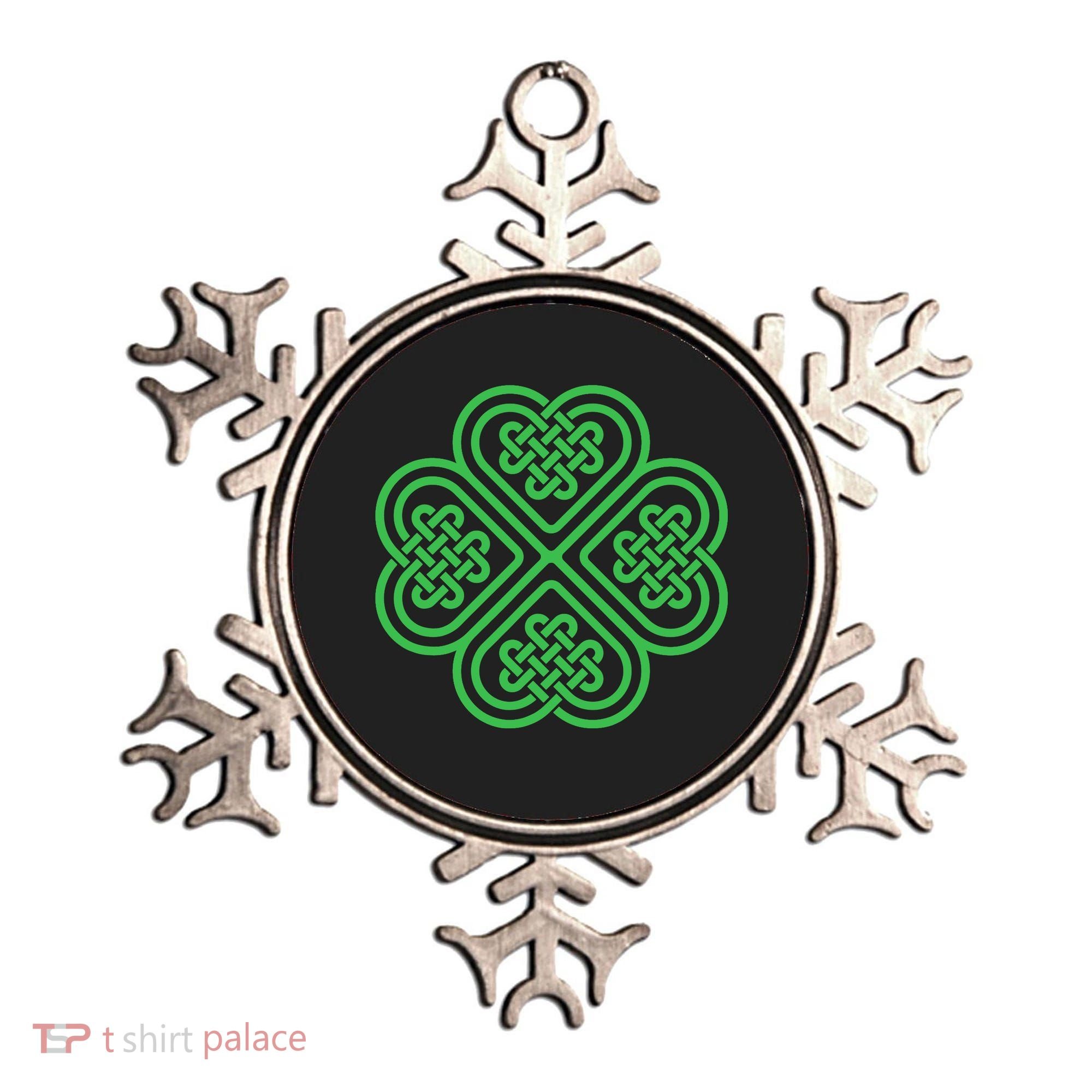 Shamrock Heart Celtic Knot Irish St. Patricks Day Ornament
