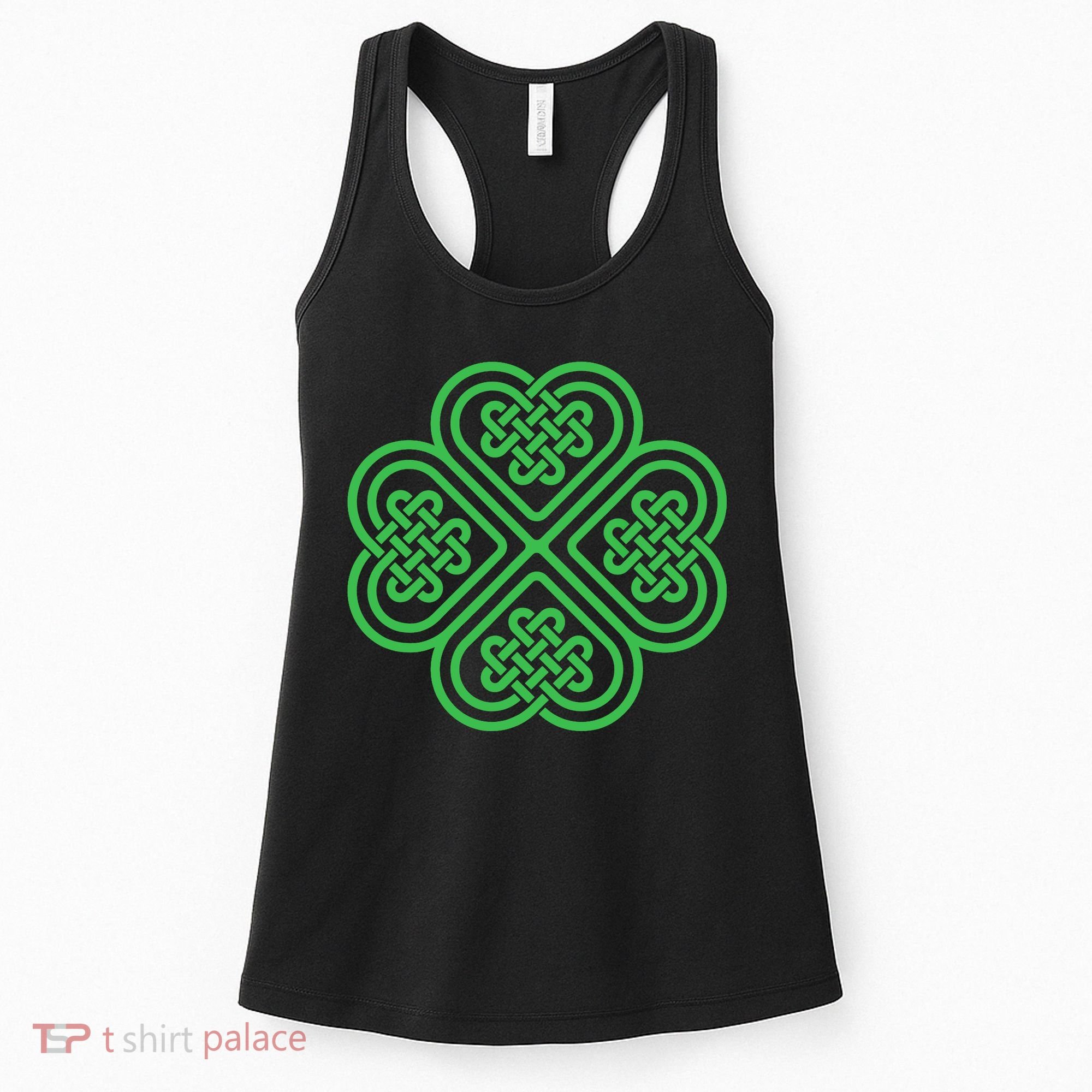 Shamrock Heart Celtic Knot Irish St. Patricks Day Women's Tank Top