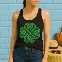 Shamrock Heart Celtic Knot Irish St. Patricks Day Women's Tank Top thumb 2