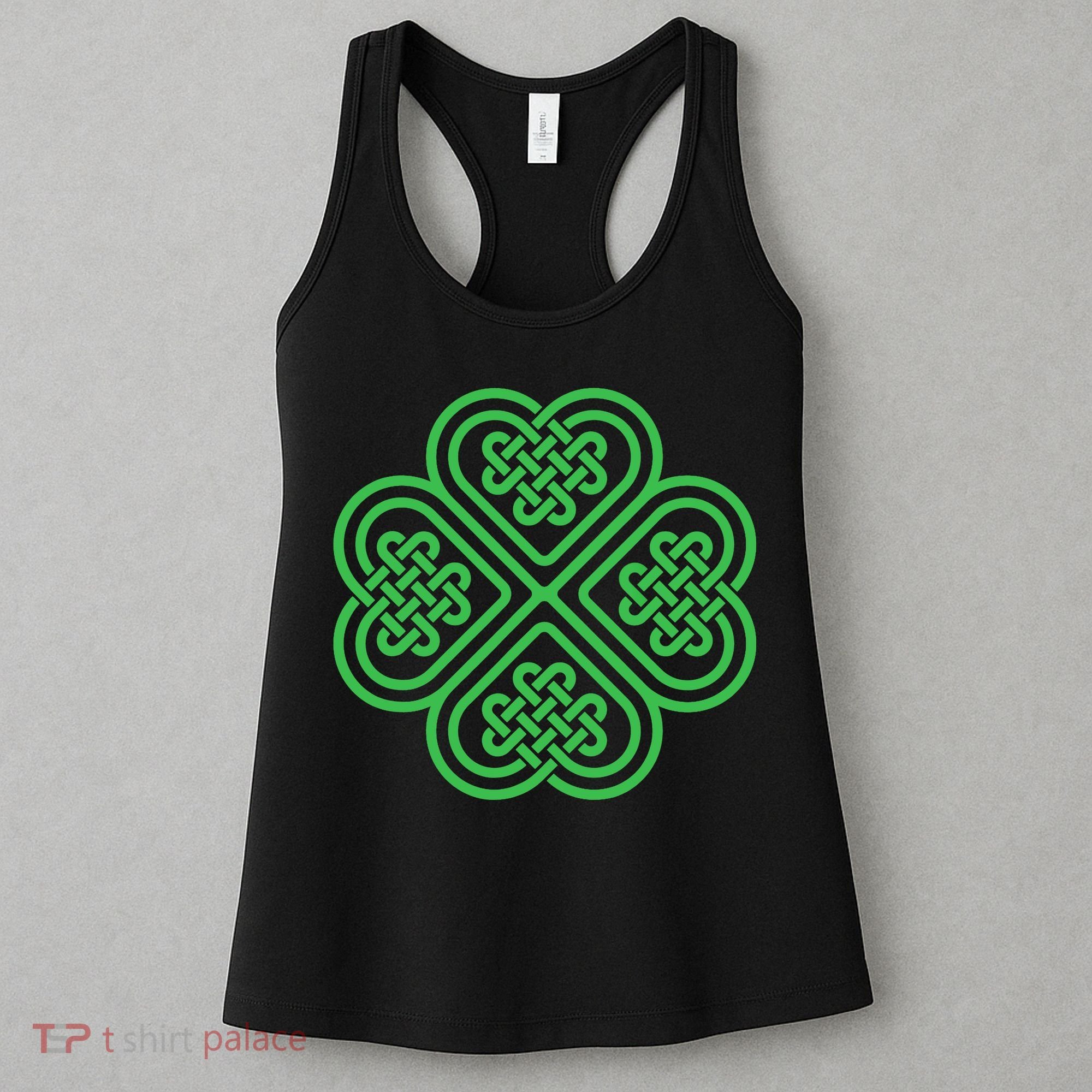 Shamrock Heart Celtic Knot Irish St. Patricks Day Women's Tank Top