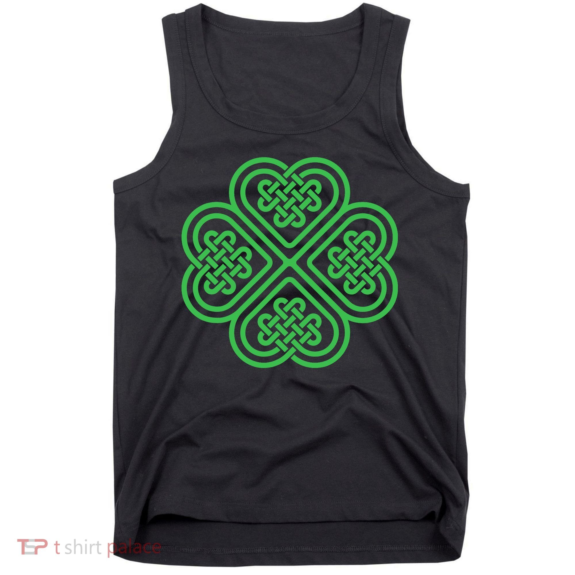Shamrock Heart Celtic Knot Irish St. Patricks Day Tank Top
