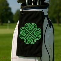 Shamrock Heart Celtic Knot Irish St. Patricks Day Golf Towel thumb 2