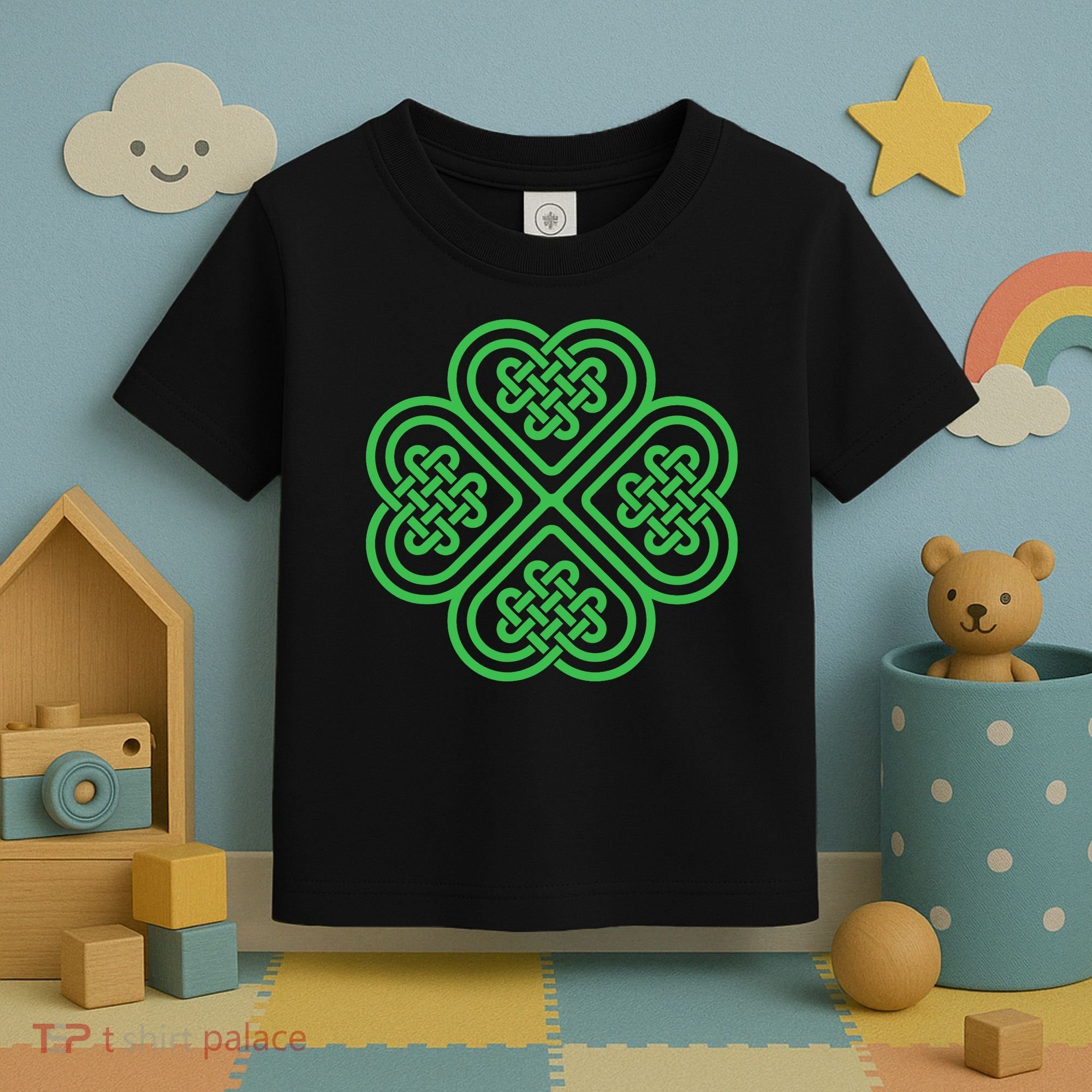 Shamrock Heart Celtic Knot Irish St. Patricks Day Toddler T-Shirt