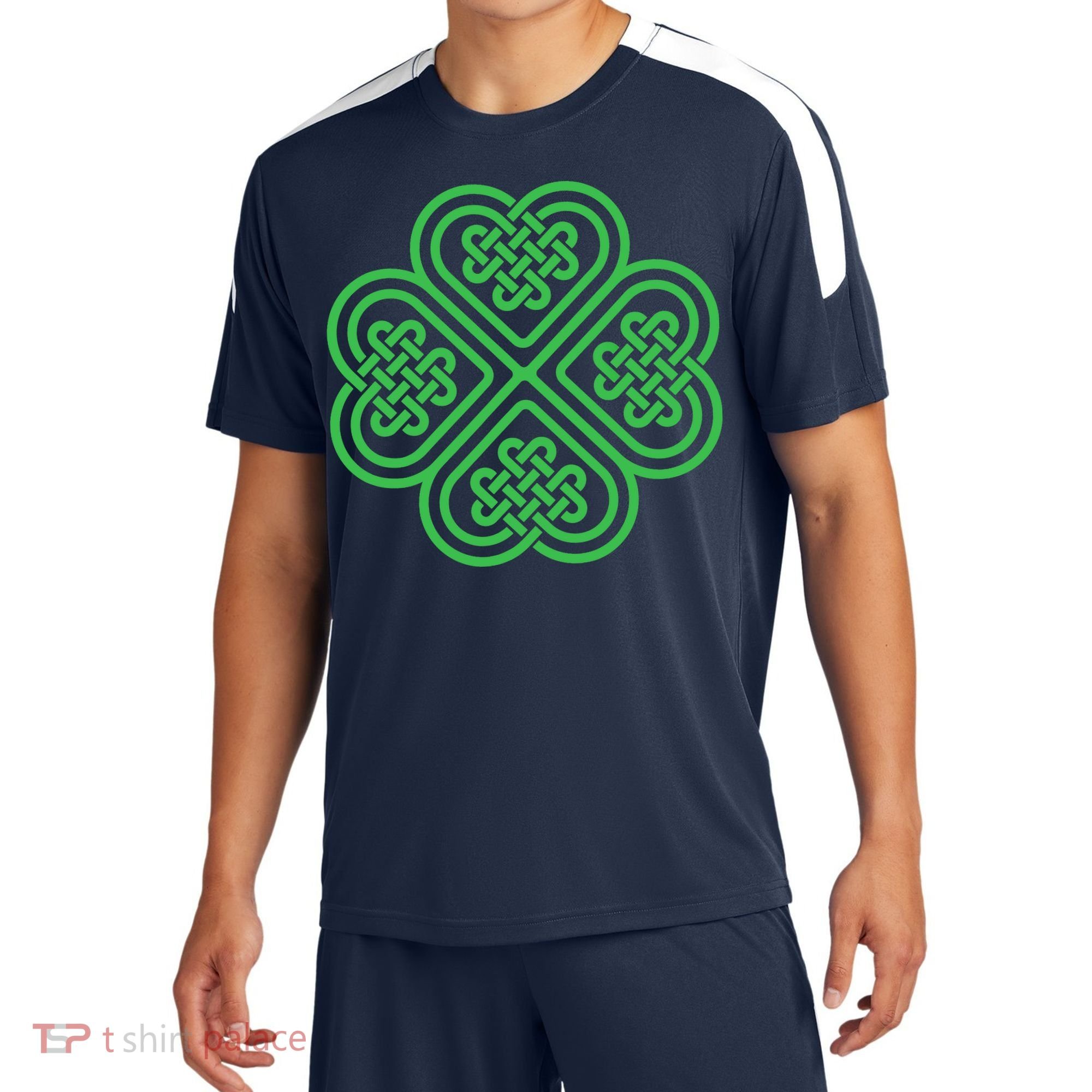 Shamrock Heart Celtic Knot Irish St. Patricks Day Sport-Tek Competitor United Soccer Jersey